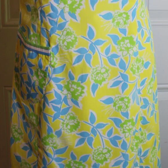 The Lilly Vintage Lilly Pulitzer Dress Yellow Blue Green White Size 12